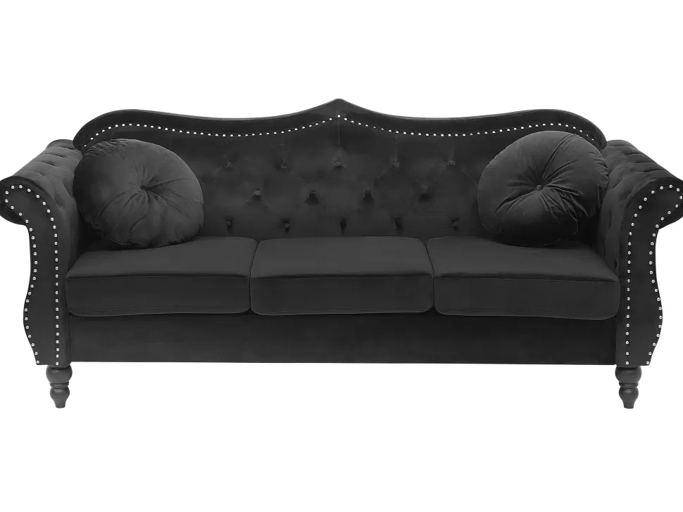 Hot Beliani Velvet Sofa Set Black Skien