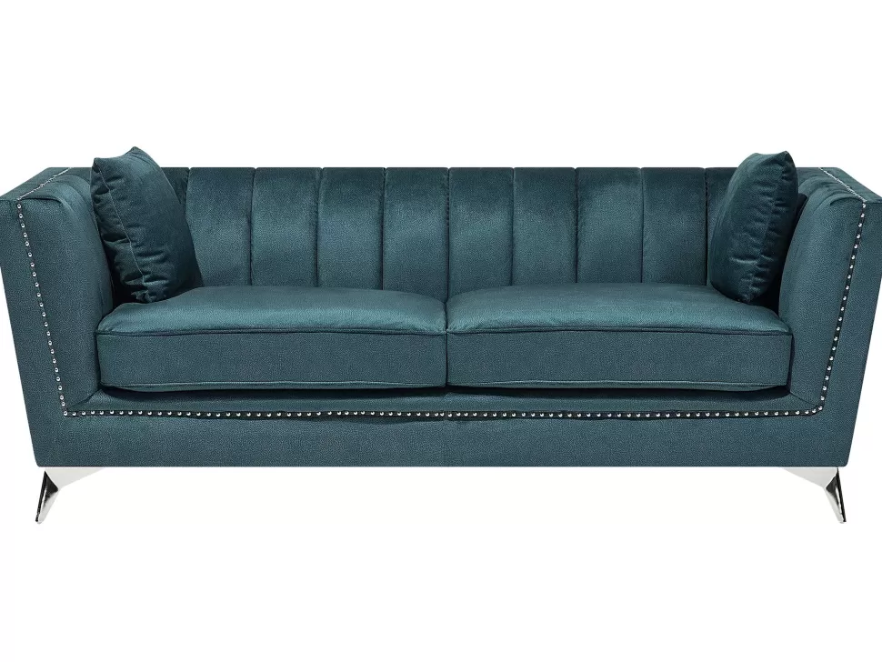 Sofas>Beliani Velvet Sofa Set Teal Blue Gaula